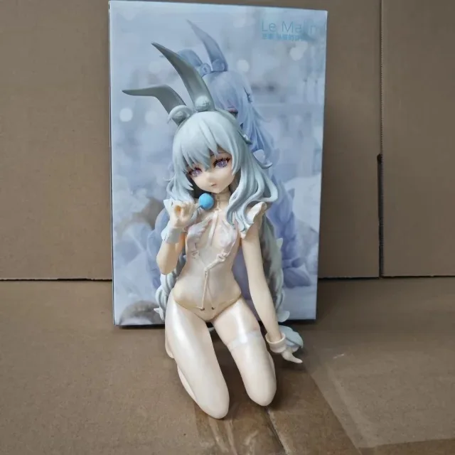 Low price wholesale hentai sexy gril anime Azur Lane Lazy White Rabbit Kneeling Evil Bunny Girl action figure