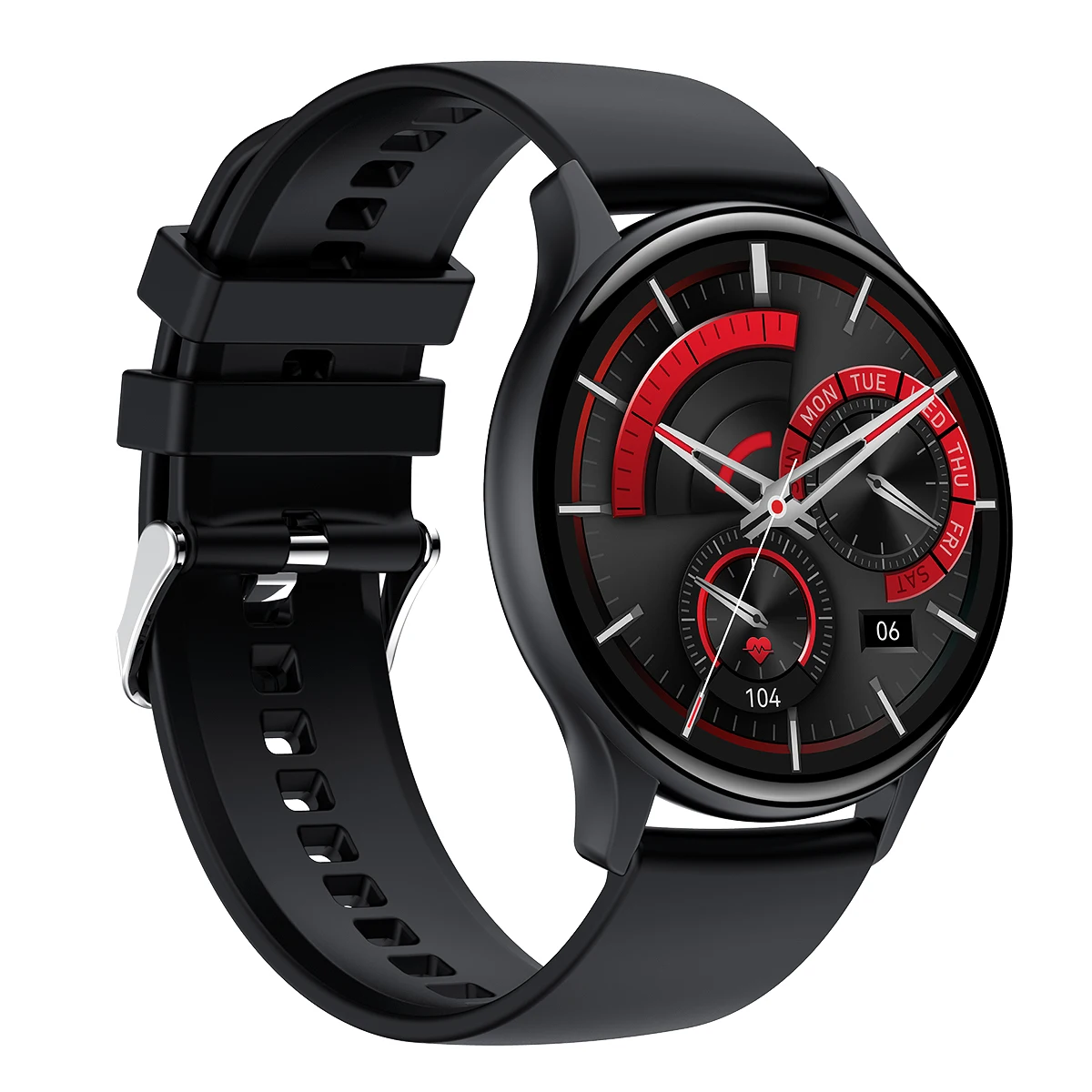 AMOLED touch screen round shape smartwatch BT health function heart rate monitor waterproof smart watch