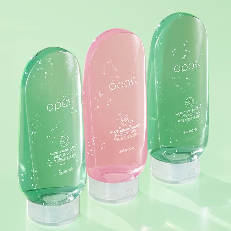 Opos Brand Pure Aloes Natural Organic Moisture Face Body Sunburn Relief Wholesale Private Label Acne-Aid Aloe Vera Soothing Gel