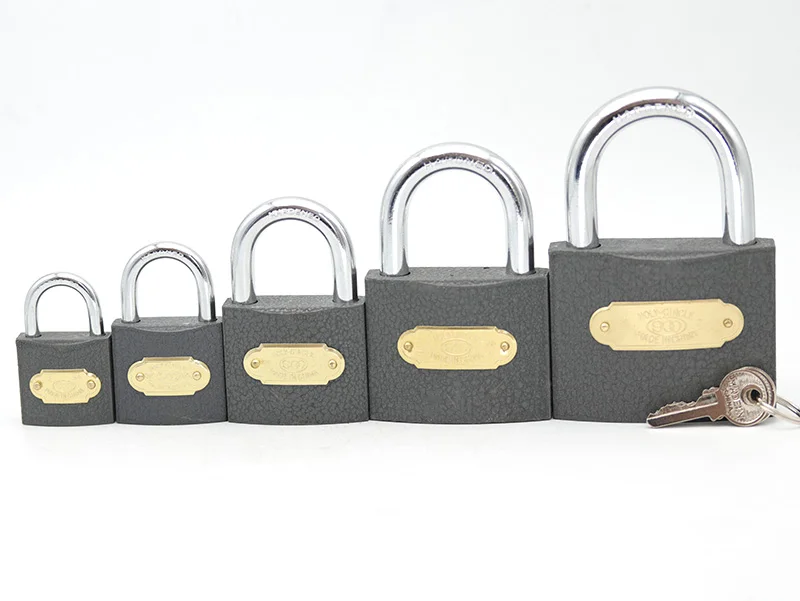 Factory Quick Delivery Chrome Plated Half-shackle Armored Iron Padlock