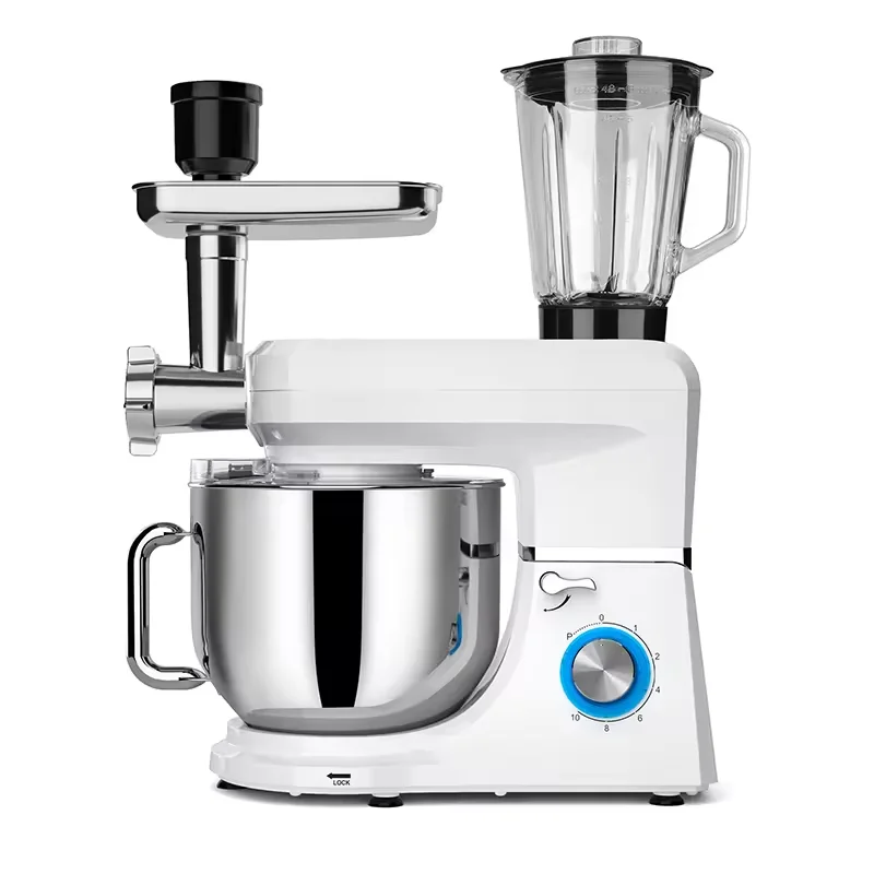 Heavy Duty 10 Speed Powerful 1900w 7.8L Mixer with Stainless Steel Bowl 9 In1 Stand Mixer Electric Hand Food Mixer