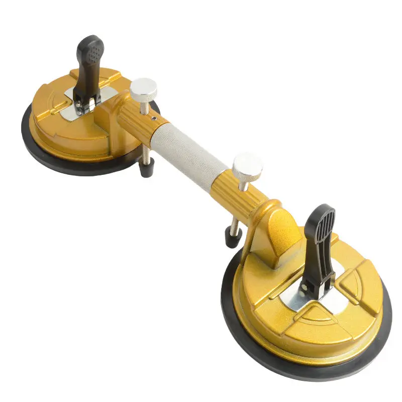 Double Handle Suction Cup 2 Heads Adjustable Suction Lifter for Stone Ceramic Tile Glass Sucker Plate