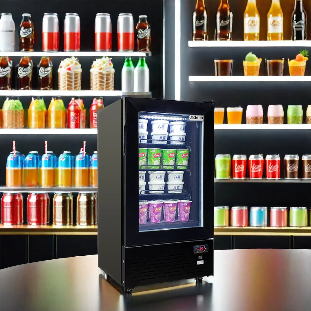 Meisda SD50 R290 50L mini customization glass door ice cream Gelato commercial freezer with CE ETL