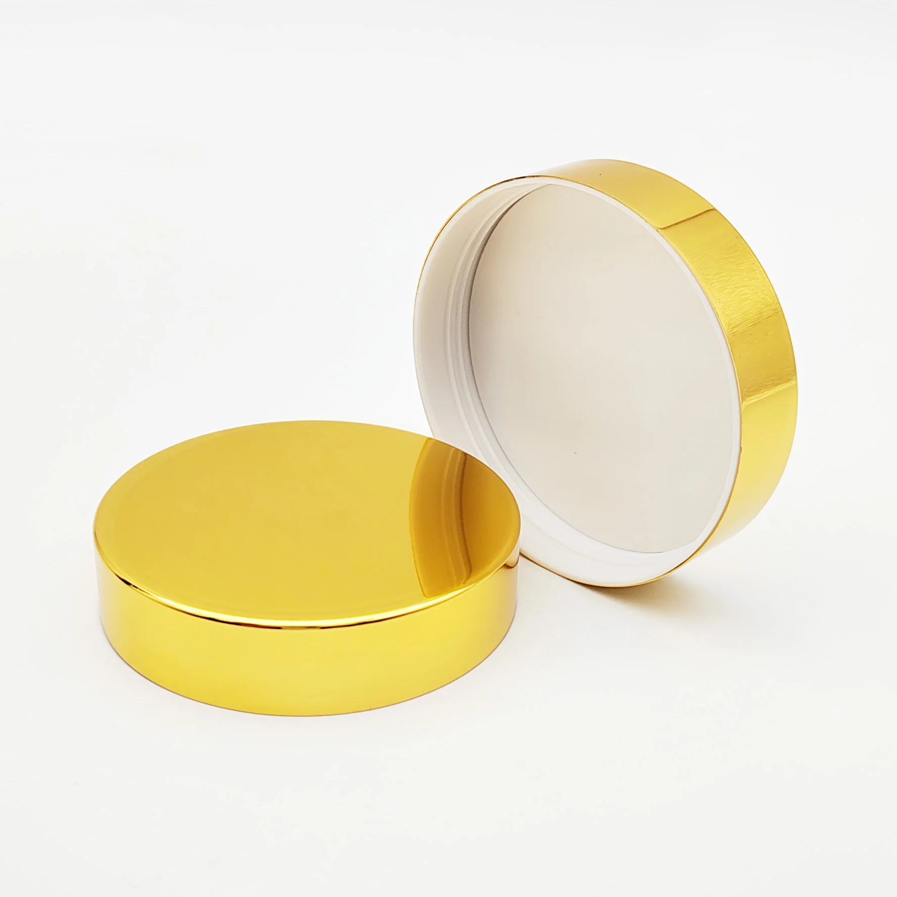 Gold aluminum with 47 mm 56 mm 68 mm 83 mm 89 mm  plastic lid   plastic bottle cap