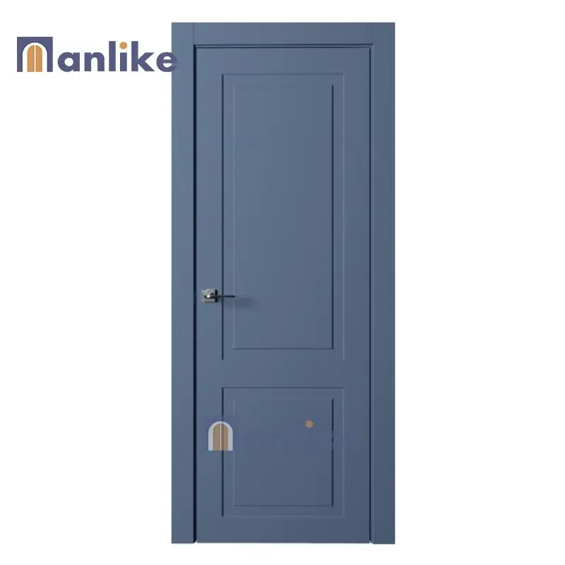 Anlike New interior room water proof door design modern waterproof wpc solid wooden doors with accessories for sale
