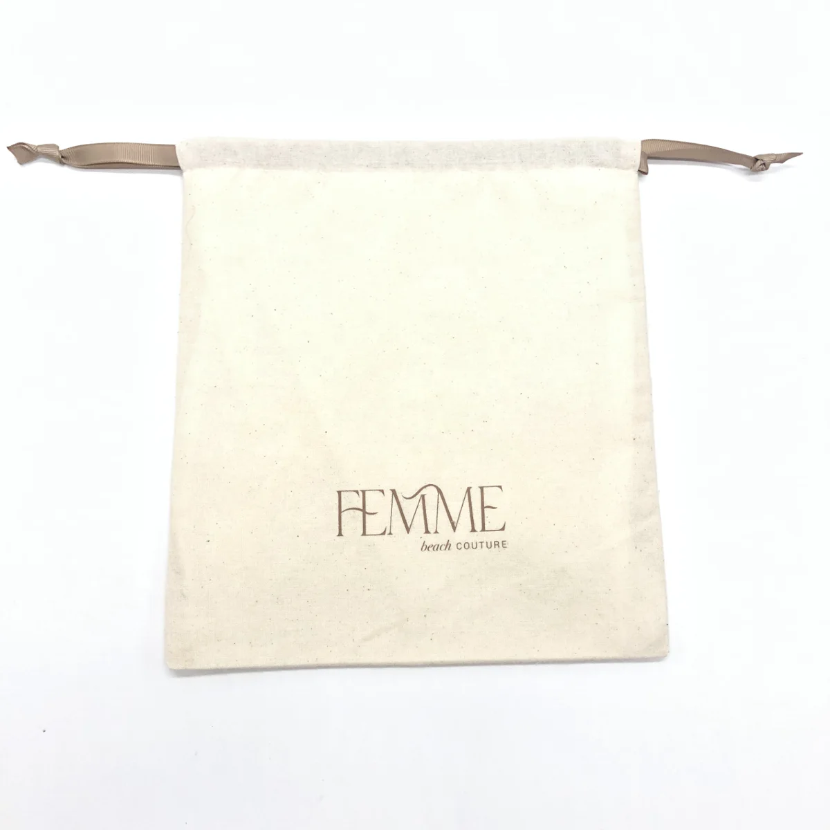 Natural Cotton Drawstring Dust Bag With Waterproof Cloth Swimsuit Underwear Clothes Shoe Packaging Cotton Dust Pouch