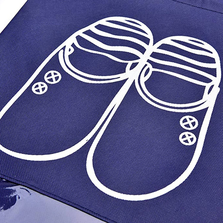 
Hot sale travel portable waterproof non woven drawstring shoe bags for dustproof 