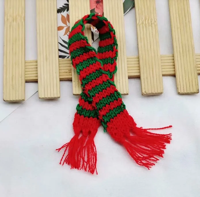 Christmas decorations new knitted scarf wine bottle cover gingerbread man snowflake tree scarf hat wine hat