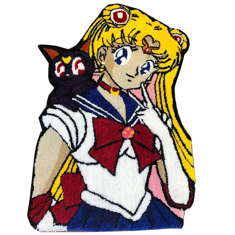 Direct Sale Custom Anime Sailor Moon Luna Rug in Handmade