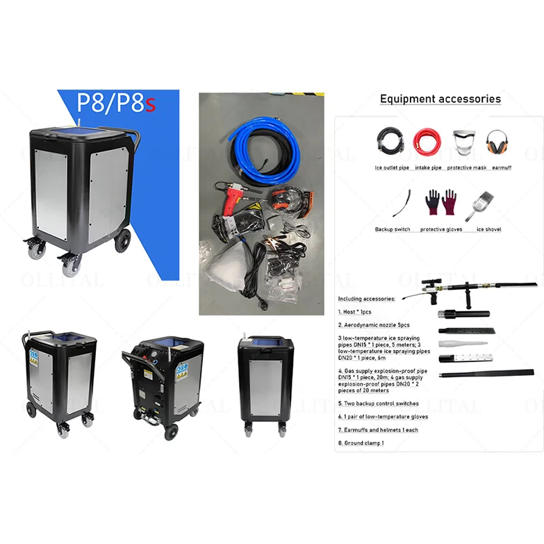 Stainless Steel Washing Blasting Dry Ice Cleaning Machine Automobile Combustion Chamber Carbon Cleaning Machine By Dry Ice