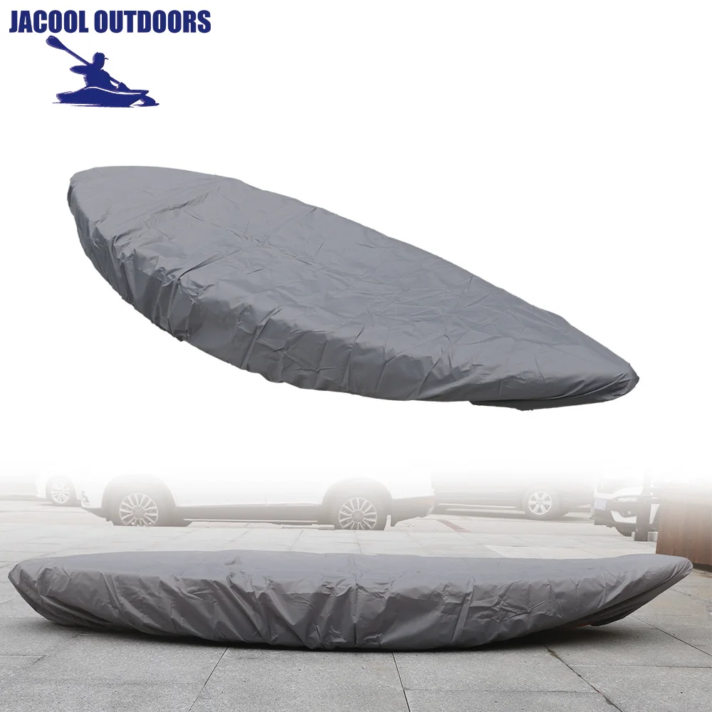 
kayak canoe cover with uv 5 level waterproof sliver dark gray oxford fabric 