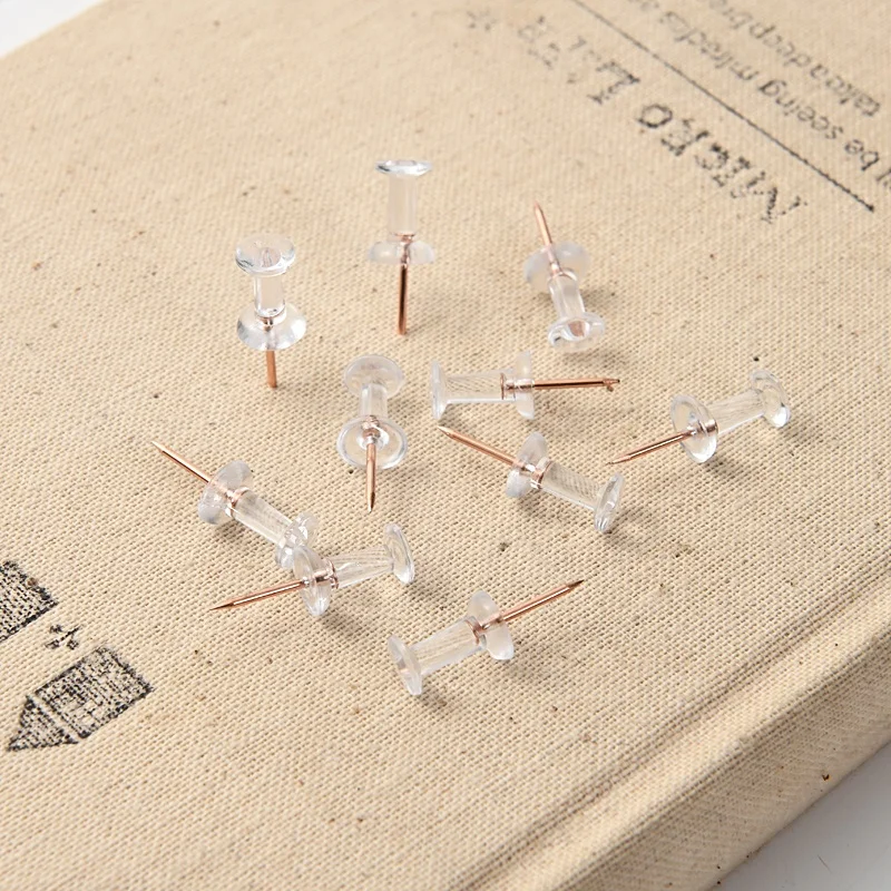Push Pins, 100 pcs Coloured Thumb Tacks Clear Map Pins Drawing Pins with Storage Box for Home Office Craft Projects