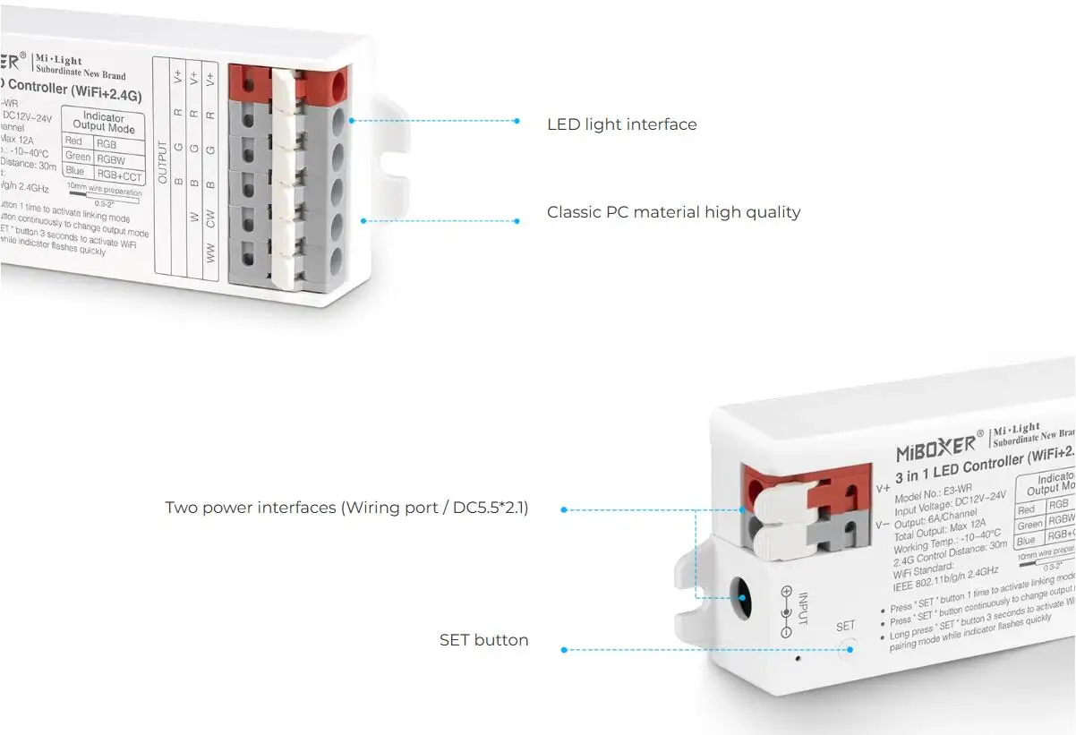 E3-WR WiFi+2.4G 3 in 1 LED Strip Controller