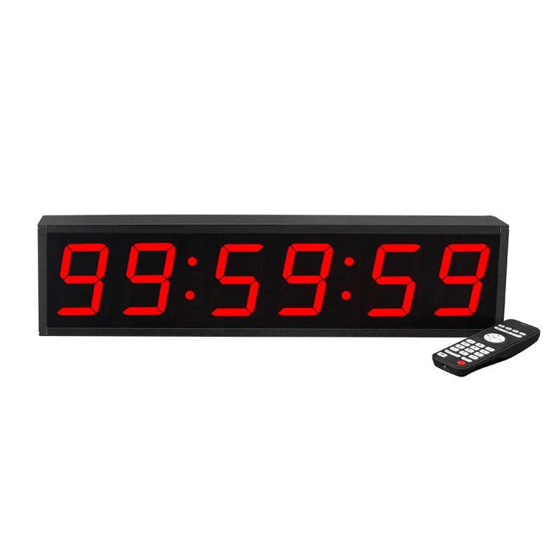CP0209 Large Game Clock Red LED Display Digital Chrono Stopwatch Timer with Start Stop Button