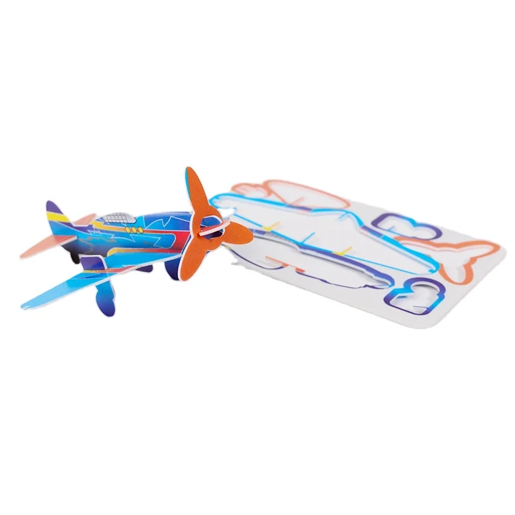 Custom paper 3D air plane puzzle foam puzzle game