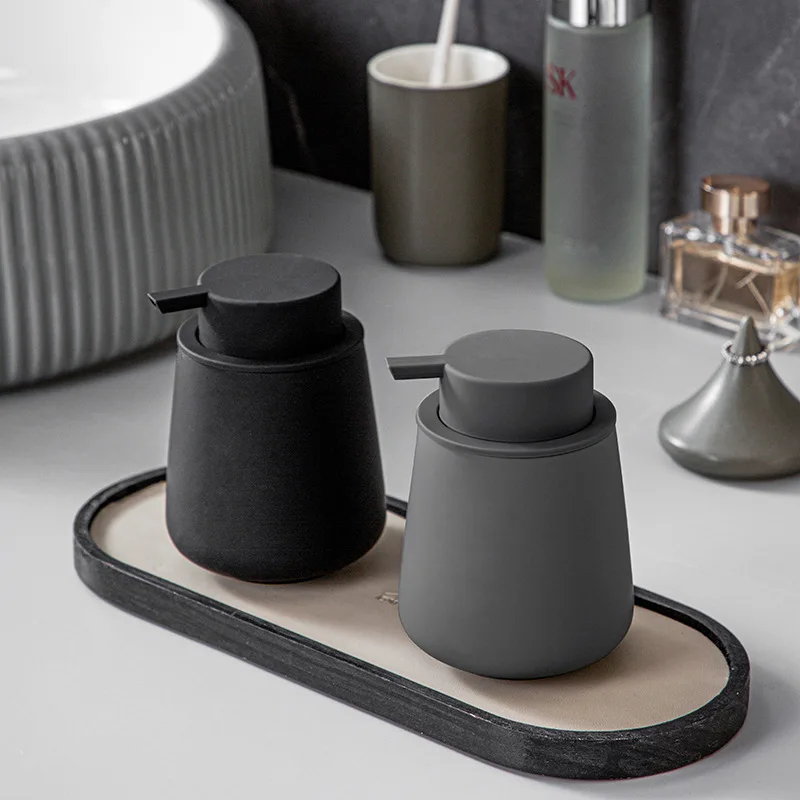 Factory wholesale elegant manual foaming ceramic soap dispenser