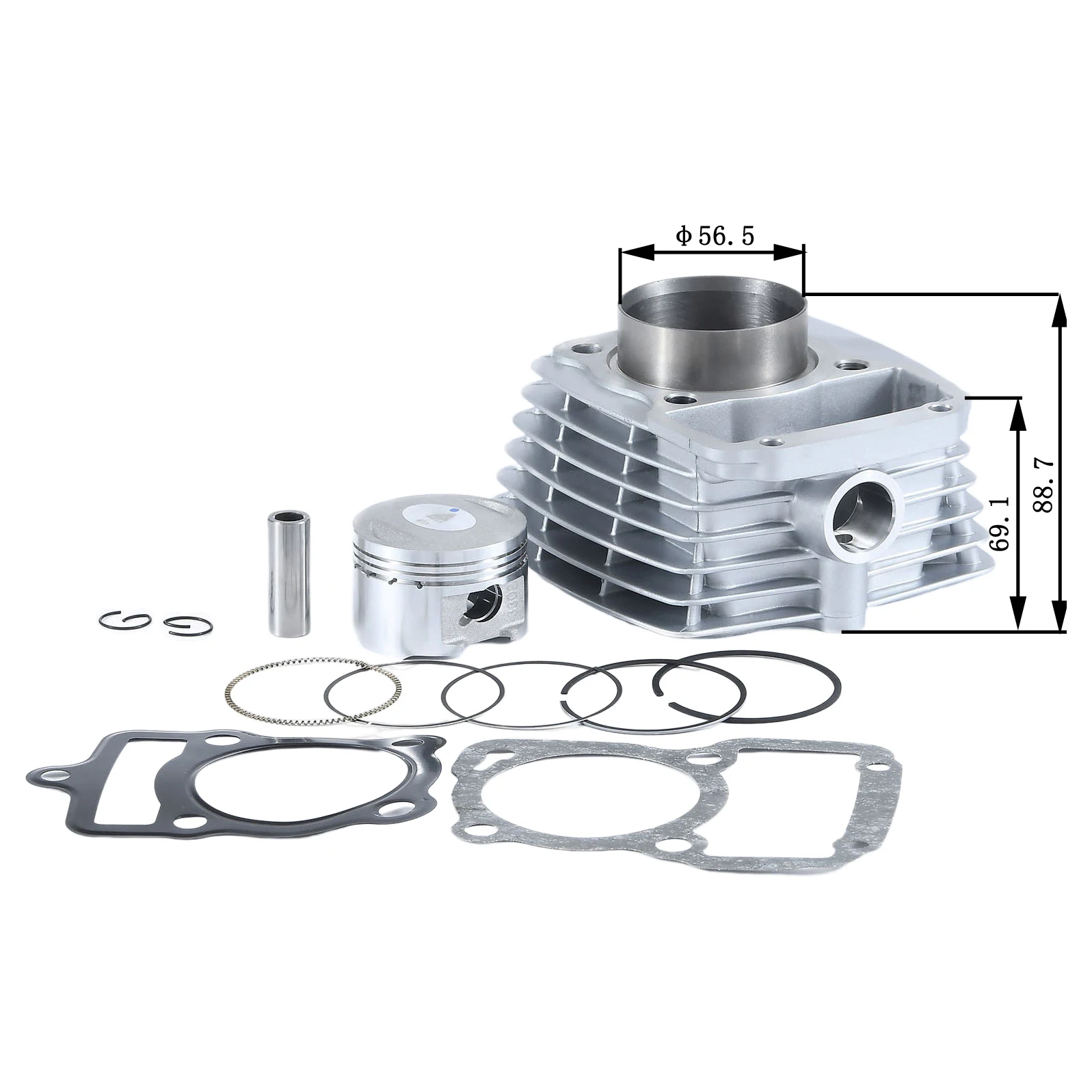 HONLG Motorcycle Spare Parts Cylinder Head Kit Set Piston Ring for Haojue HJ125-8