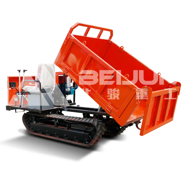 Powerful 2ton self-Loading all terrain diesel steel crawler rubber crawler transporter track Dumper cheap price for sale