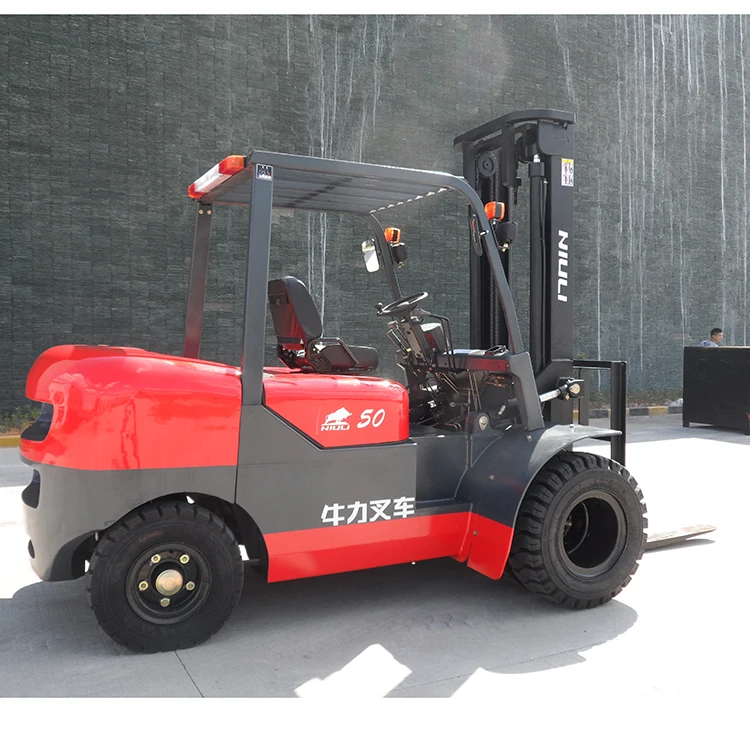 NIULI Transpalet Montacarga 5 ton diesel forklift with Japanese Mitsubishi S6S engine