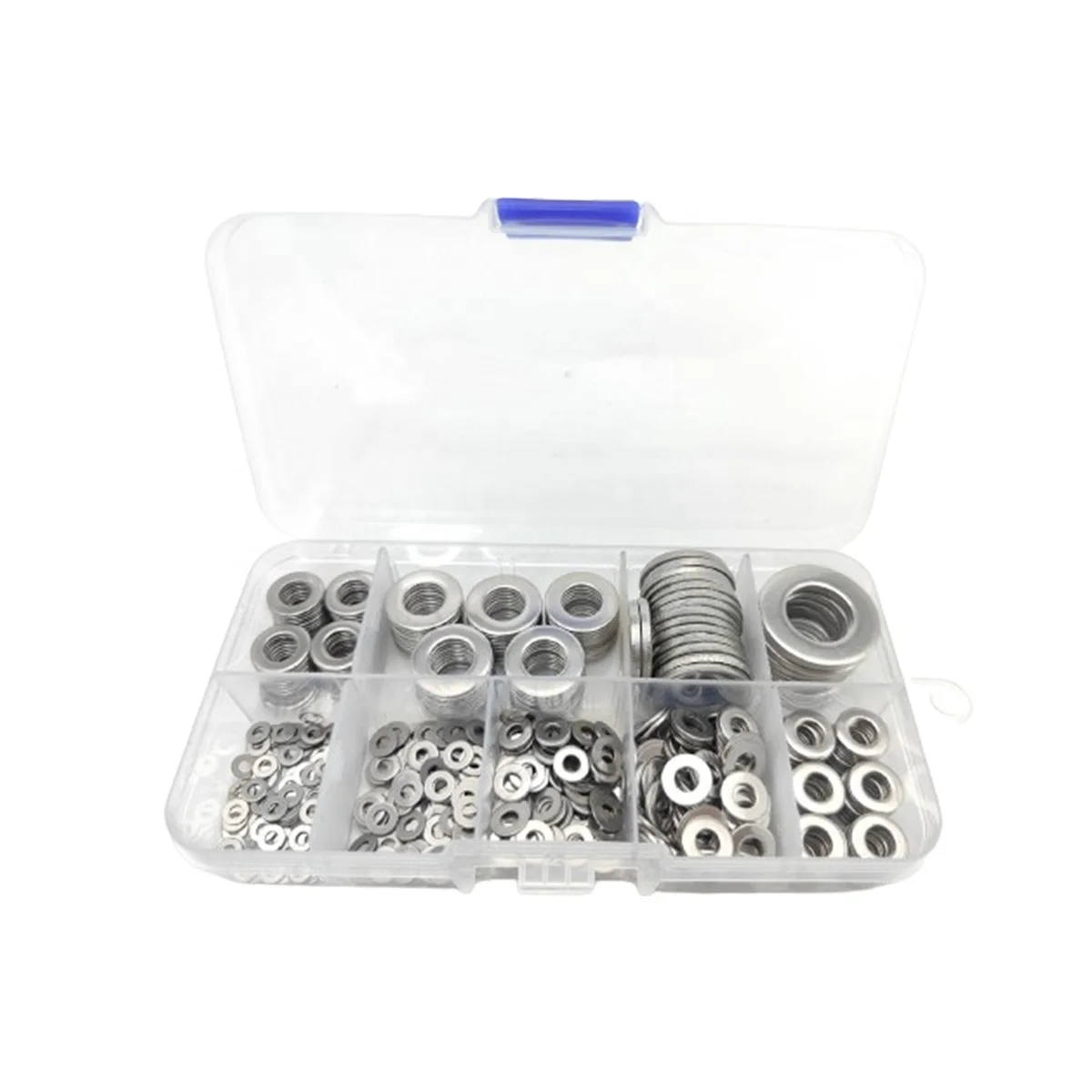 Hot Selling 304 Stainless Steel 380PCS 580PCS 684PCS 800PCS M2 M12 M36 Flat Gasket Plain Washer Set Kit