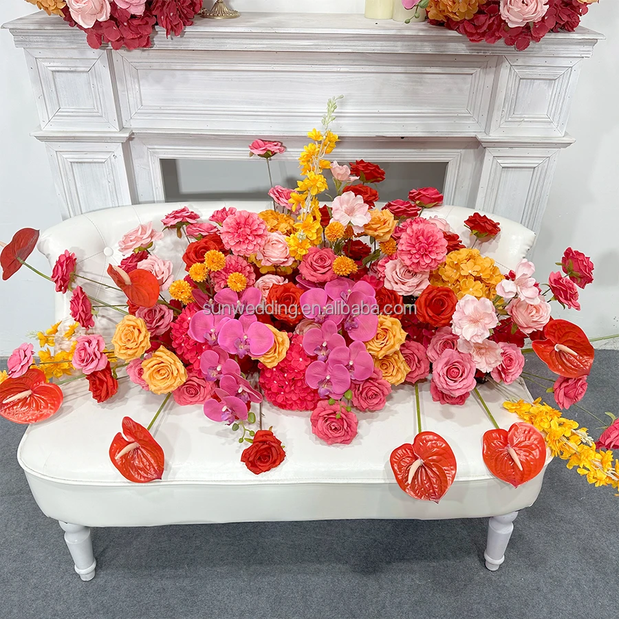 Новый продукт Sunwedding Искусственный Розовый настоящий сенсорный розовый цветочный шар Свадебный украшение