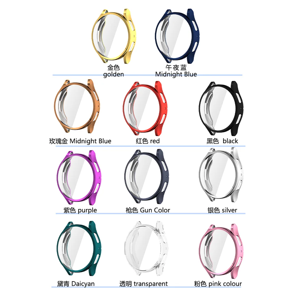 Factory Supply Screen Protector Case Compatible for Samsung Galaxy Watch 6 Classic 40mm 44mm Soft TPU Bumper Case Cover