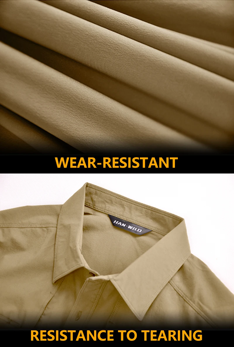 HAN WILD уличная быстросохнущая рубашка тактическая футболка с длинными рукавами Осенняя Легкая рубашка