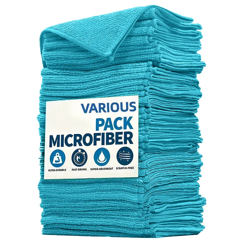 Custom print logo car wash towel kitchen microfiber window glasses cleaning cloth rag microfiber cleaning cloth towel