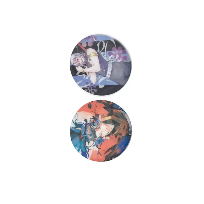 Custom 3d pins 58mm lenticular anime badge lenticular button 3d badge