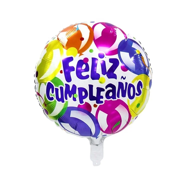 18inch Spanish Flize Cumpleanos Letter foil Balloons happy birthday balloons Party Decoration