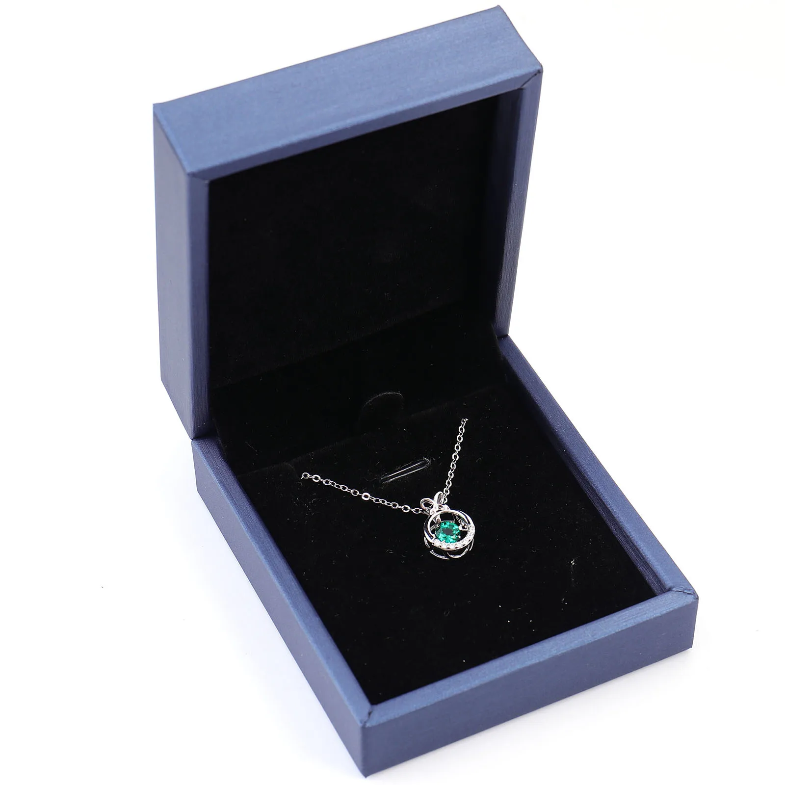 Custom Fashion Jewelry Pendants For Women Green Gemstone Summer Necklace Daily And Party Necklace Jewelry 925 Colares Feminino