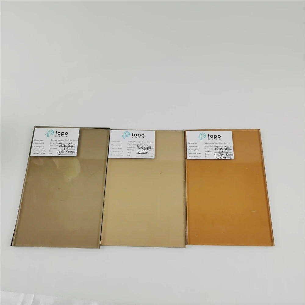 Colored Light Bronze Building Glass Panel From Topo Glass (C-GT)