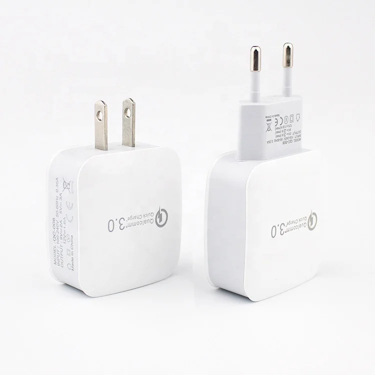 1USB настенное зарядное устройство QC3.0 для мобильных телефонов через USB высокая скорость Авто адаптер быстрой зарядки 1 порт с одним