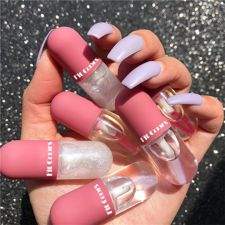 
Crystal Jelly Lip Gloss Capsule Lip Plumper Oil Shiny Clear Glitter Women Lip Balm Makeup Tint Cosmetics 