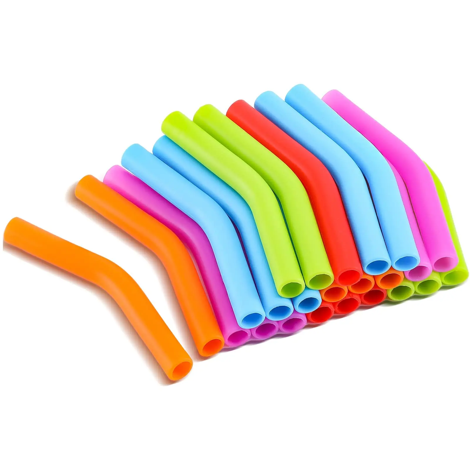 High Quality Customized Shapes Eco Friendly Reusable Silicone Straw Tips