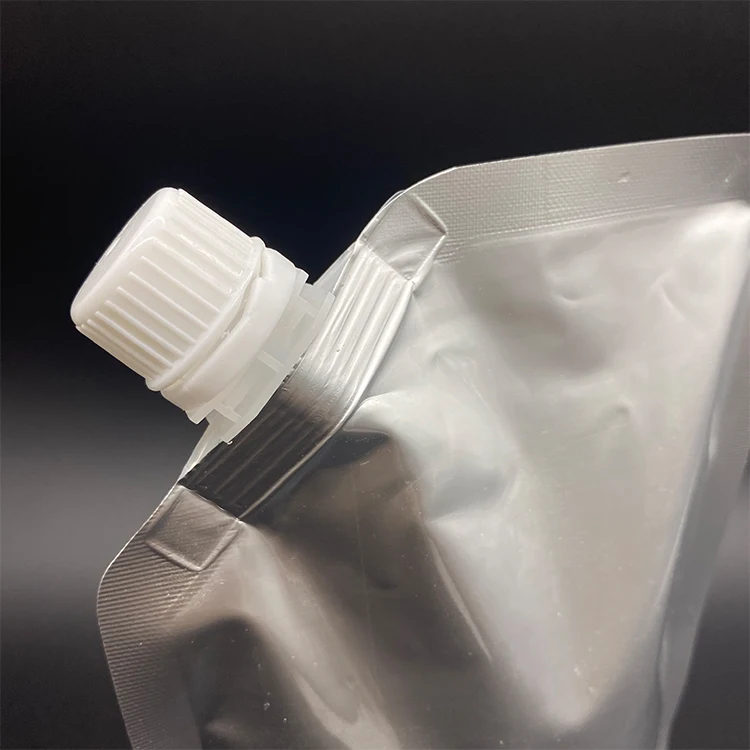 500ml/1000ml white PE bag juice packaging pouch food bag corner spout pouch foil standing spout pouch
