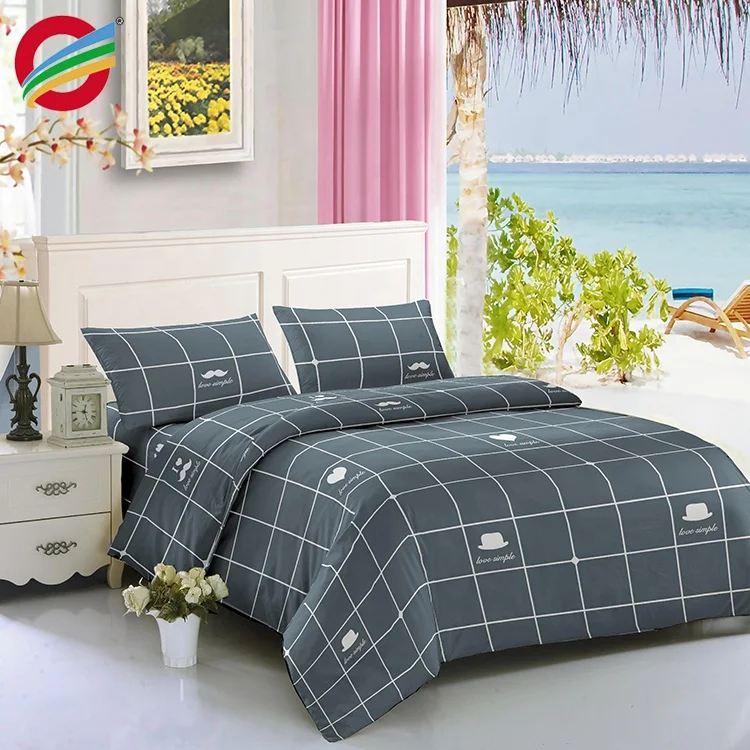 New design custom eco-friendly bad sheet kids polyester king size  duvet bed sheet luxury bedding set