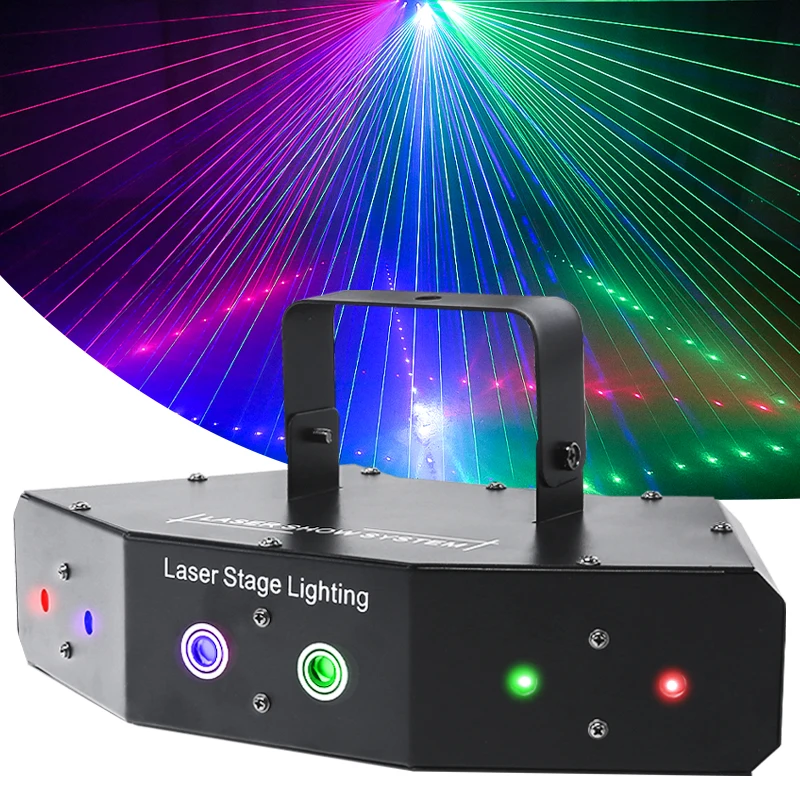 Factory price 6 eyes laser strobe stage party beam light RGB programmable laser beam dj lights wedding birthday decoration light