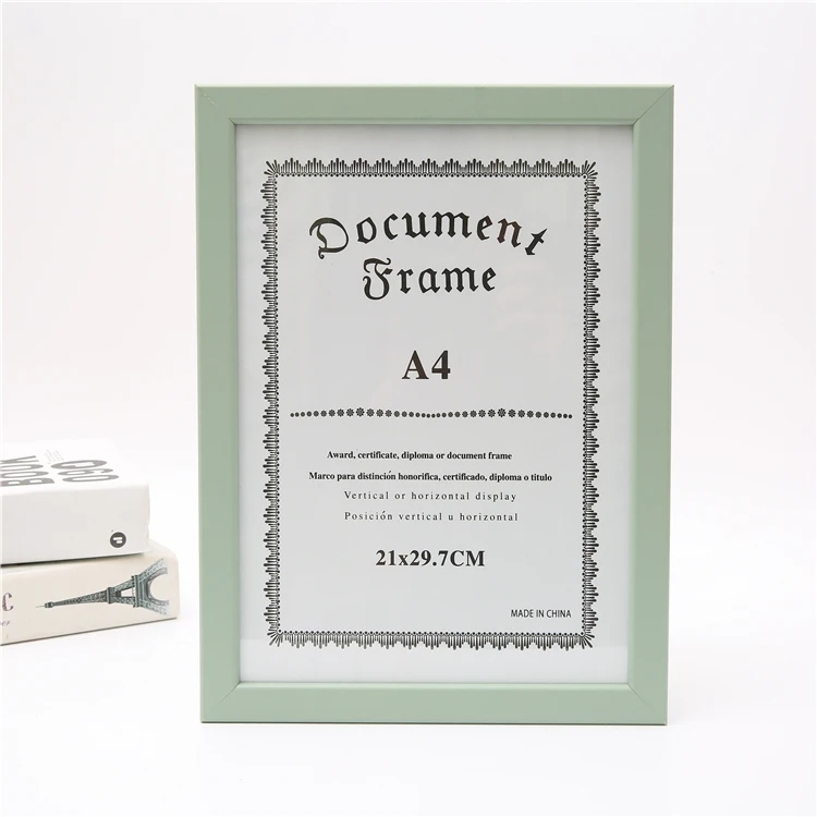 
Pink Green Multi-size A4 Size Bulk Mdf Certificate Wooden Photo Frame For Certificate Graduation Document 