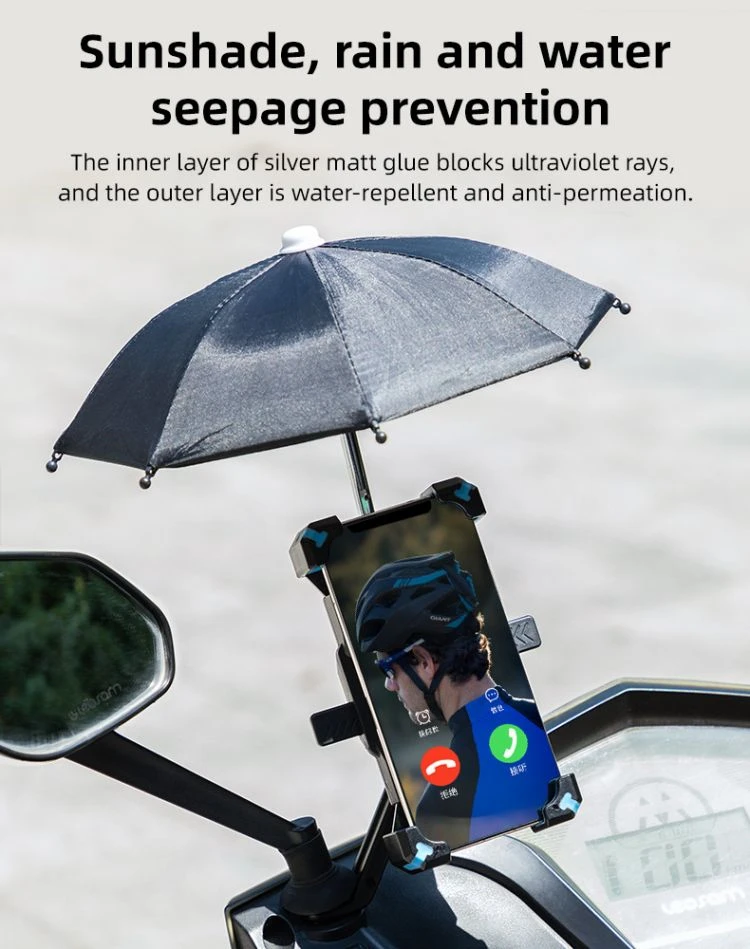 High Quality Rearview Mirror Phone Holder With Sun Shade Umbrella Stable Waterproof Bracket Rainproof Bike Cycling Phone Holder.jpg