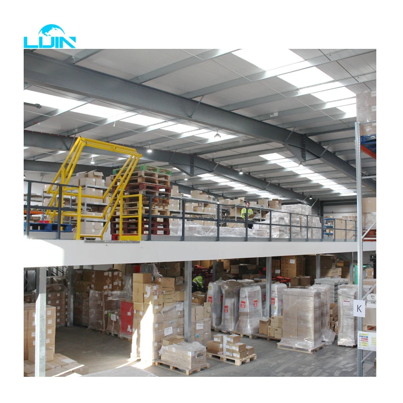 Промышленная стальная платформа с бесплатным дизайном, складской многоуровневый стеллаж, мезонинный пол