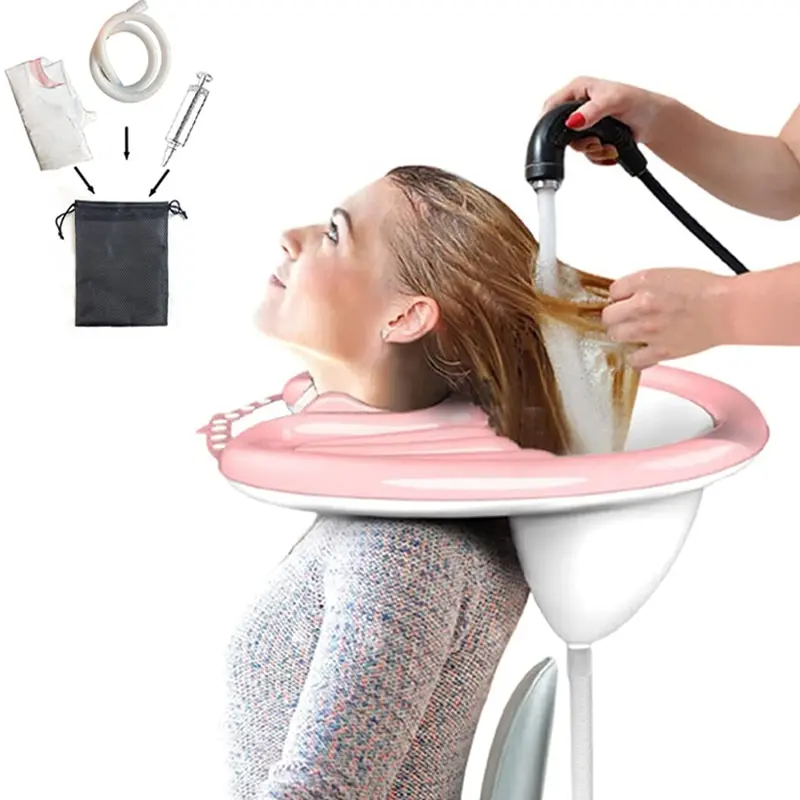 Medical beauty shop care for the elderly pvc Inflatable Hair Washing Basin for Sink at Home