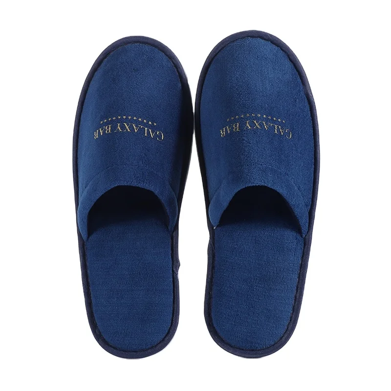 Customized Logo Closed Toe Colorful Hotel Slippers Cotton Cheaper