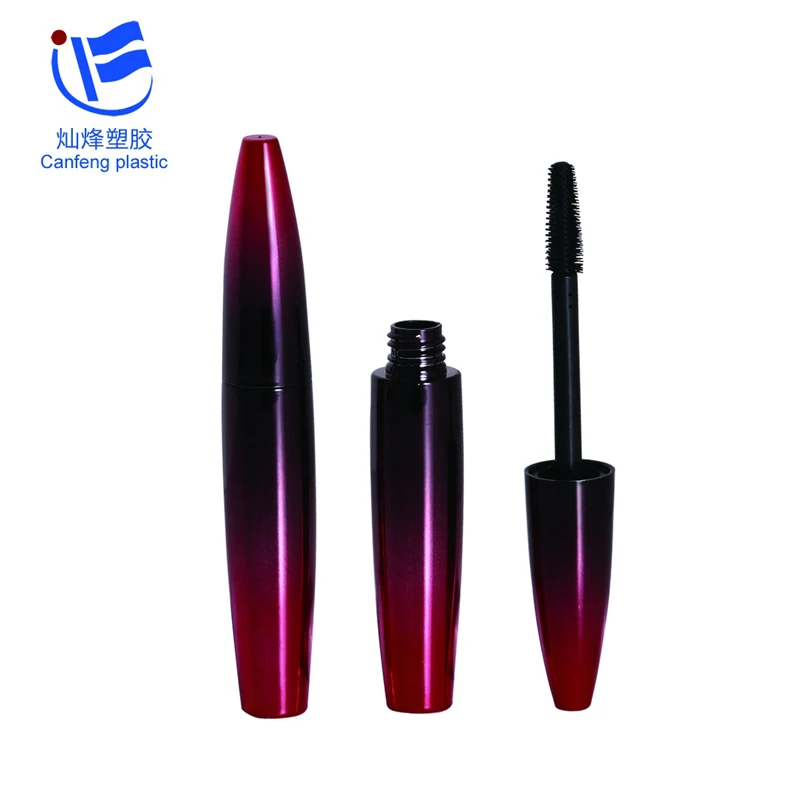Classic purple yellow big empty mascara container bulk packaging plus 13ml empty mascara tubes with silicone brush