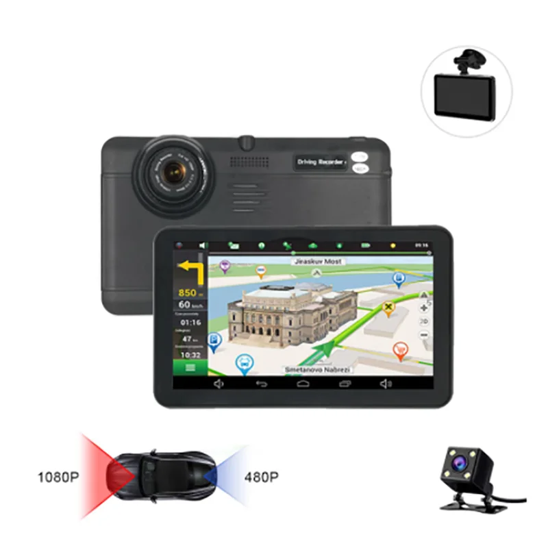 7-дюймовый GPS грузовик навигационная SW-H55 768M + 16 Гб емкостный сенсорный экран навигатора голосовые подсказки по желанию 2020 Бесплатные дорожные карты