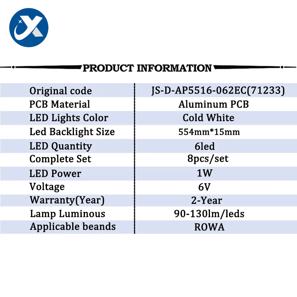 Led-телевизор подсветки для ATA 55 дюймов ТВ ПОДСВЕТКА 554 мм 6V 2W LED подсветка