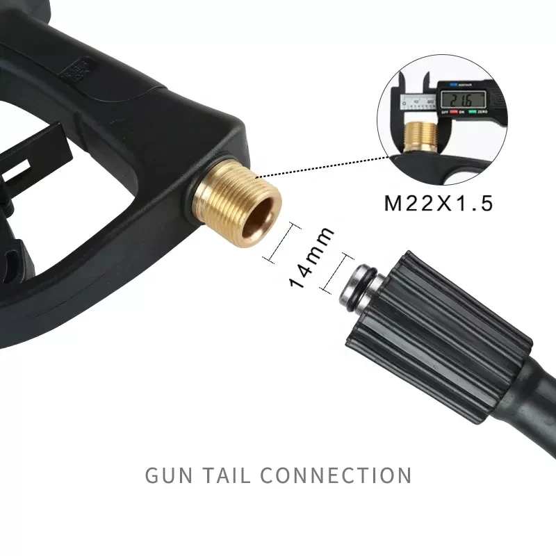 SPS High Pressure Car Wash Gun High Pressure Power Washer Spray Nozzle Water With 5 Nozzle Tips