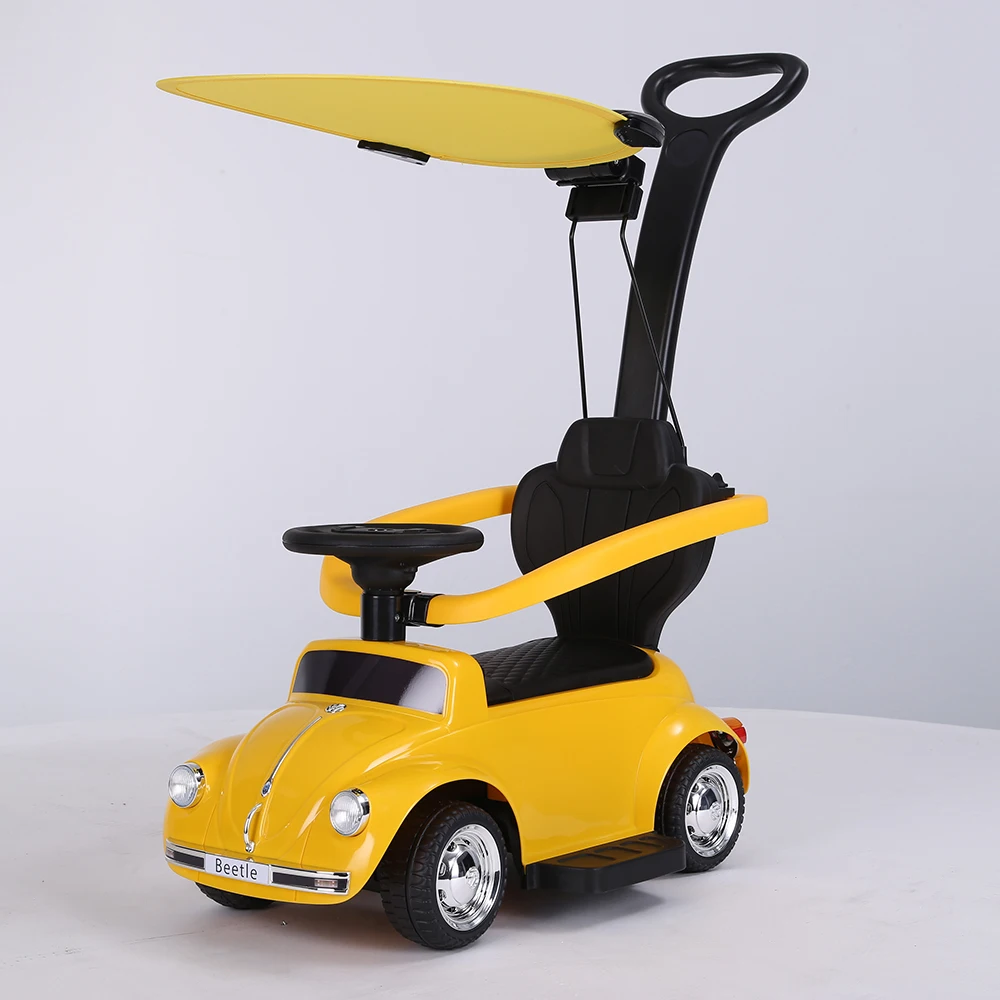 License Pink mini car for baby Ride On Car baby electric car with push bar