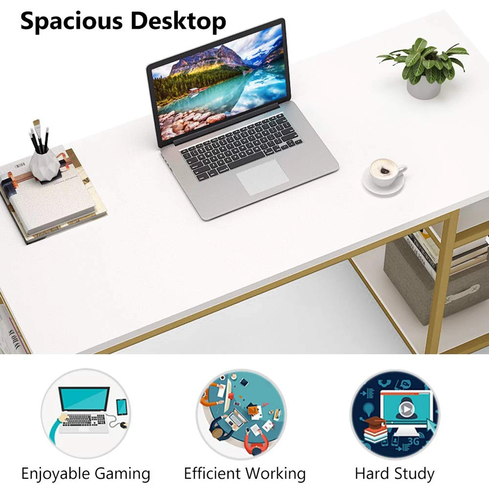 Hot Sale Metal Frame Writing Desks Office Home Working Study Table l shaped computer desk