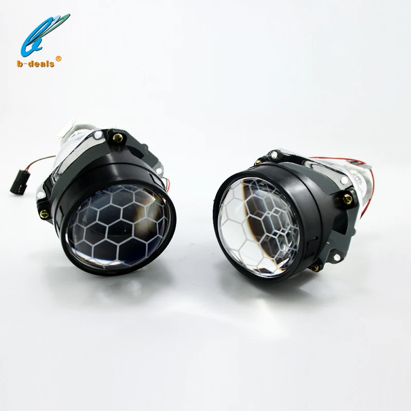 Биксеноновые сотовые линзы H1 2 5 дюйма для проектора с RGBW Devil Eyes подходят H7 9005